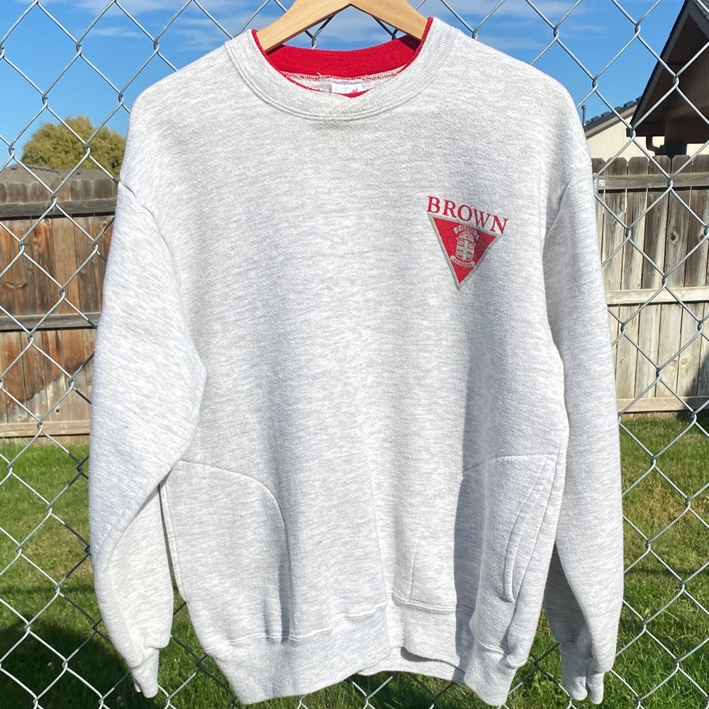 Vintage Brown University Crewneck Sweater